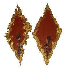 Pair of Italian Wall Apliques  with Candleholders
