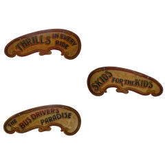 Antique Set of Three Traveling Circus Signs