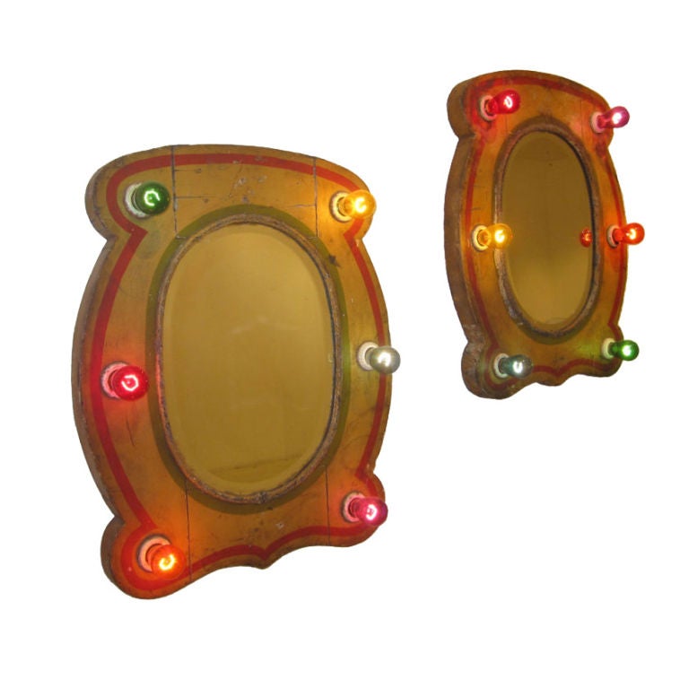 Pair of Carnival Carousel Mirrors