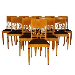 Set of Twelve Swedish side chairs
