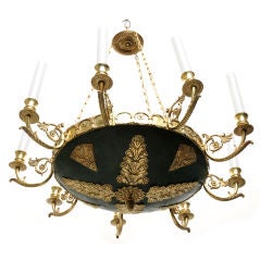 Antique Baltic neoclassical chandelier