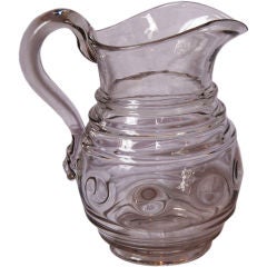 Mid 19th Century New England Glass Pitcher
