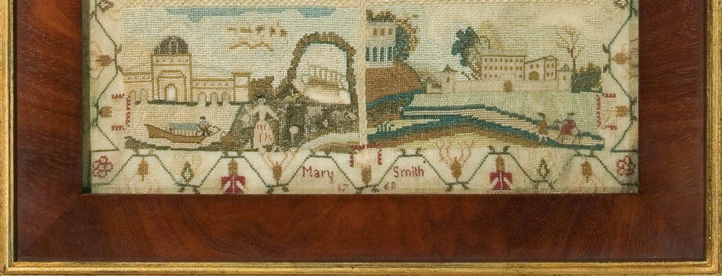 18th Century and Earlier English Needlework Sampler dated 1768