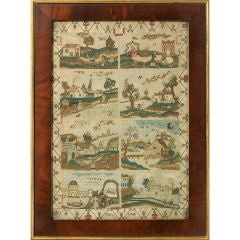 Antique English Needlework Sampler dated 1768