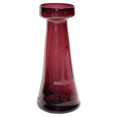 19th Century Hand Blown Hyacinth Vase