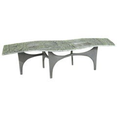 A Cast Aluminum Coffee Table By Donald Drumm