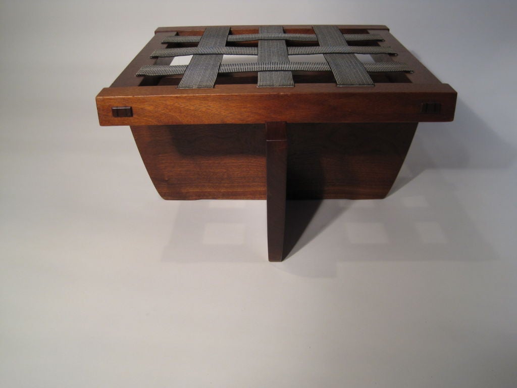 20th Century A Greenrovk Footstoll By George Nakashima