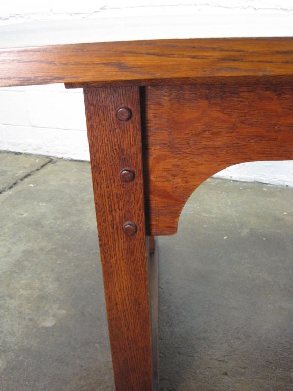 Joinery A Mission Oak, Arts and Crafts Directors Table by Chas Stickley