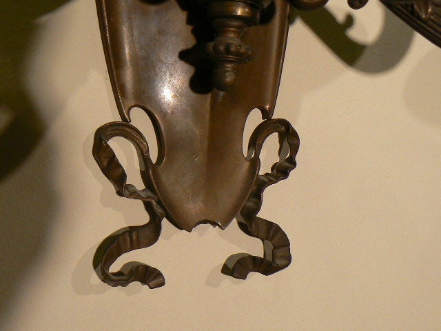 Heraldic Design Bronze Sconces