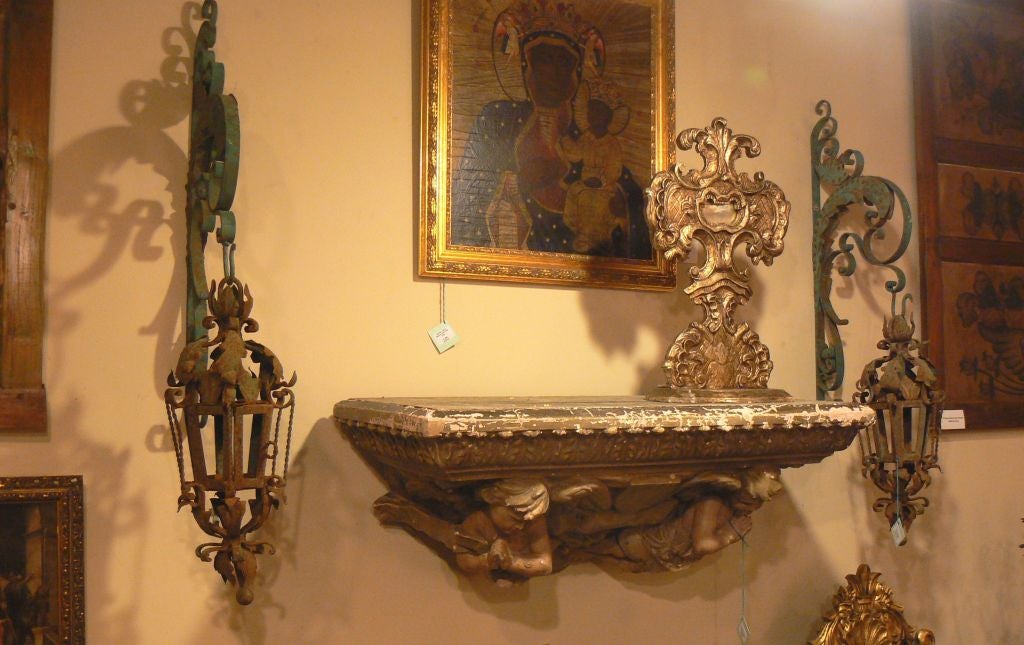 Pair of Italian Hanging Exterior Lanterns