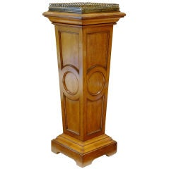 A Pair Of Victorian Oak And Brass-mounted Pedestals