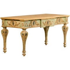 Painted And Parcel Gilt Console Table