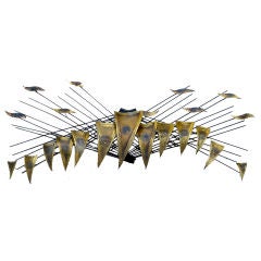 Torch Cut Brass Wall Sculpture