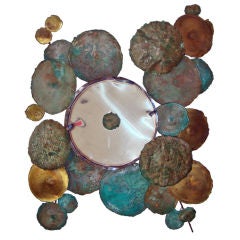 Torch Cut Metal Wall Sculpture in the style of Jere