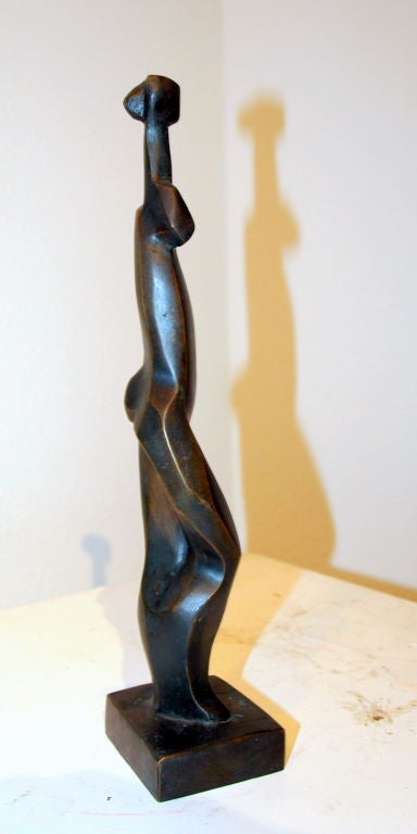 Spanish Fine Bronze Figurative Abstract Sculpture by: Elena Laveron