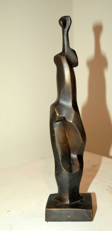 20th Century Fine Bronze Figurative Abstract Sculpture by: Elena Laveron