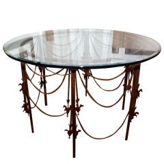 Vintage Wrought Iron Circular Table