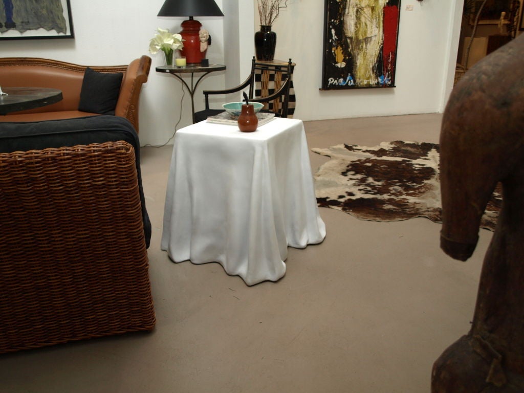 Unknown Elegant Faux-draped Side Table