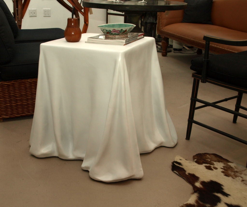 Elegant Faux-draped Side Table 1