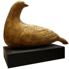 Vintage Mid-Century Sculpture of a Pottery Bird