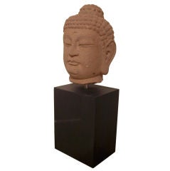 Impressive 18th Century Sandstone Buddha Head