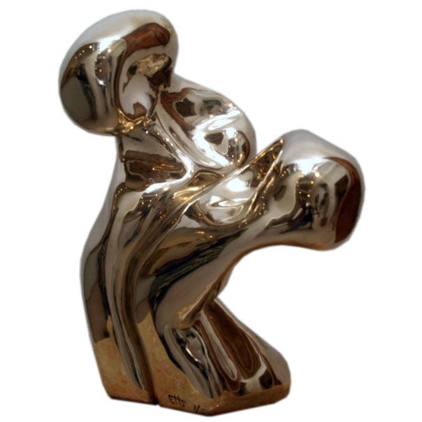 Bronze Abstract Sculpture by Artist Richard Etts For Sale
