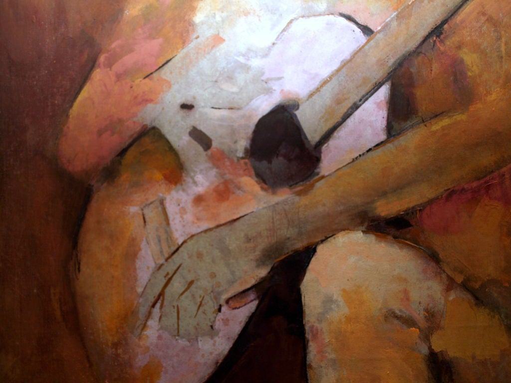 Canvas Figurative Abstract Painting by Artist Richard Meyers For Sale