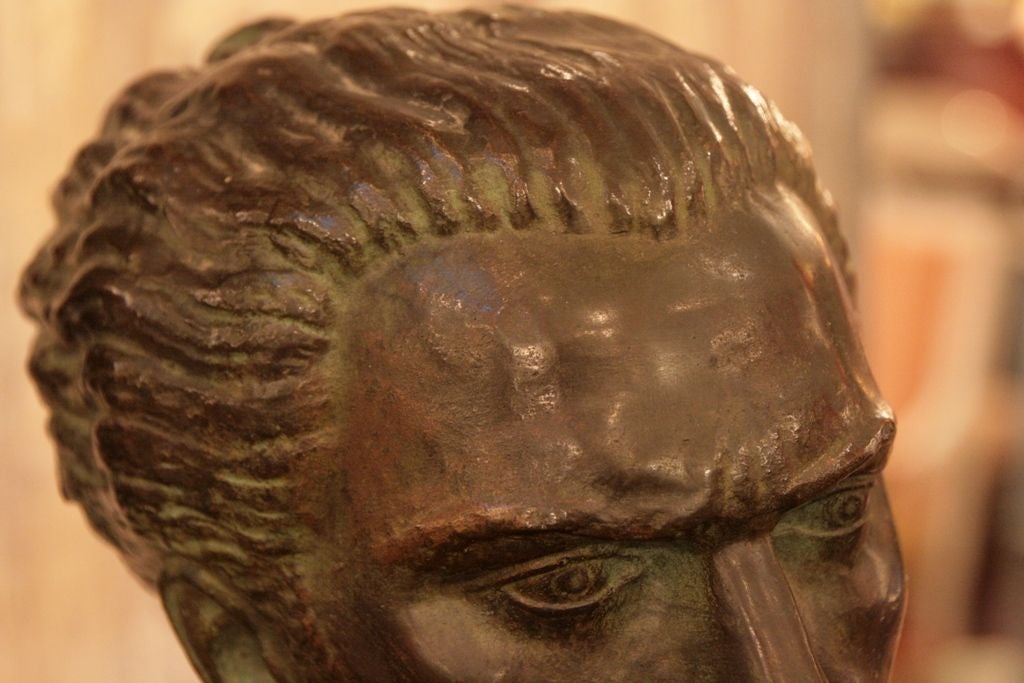 French Art Deco Period Bronze Bust 2