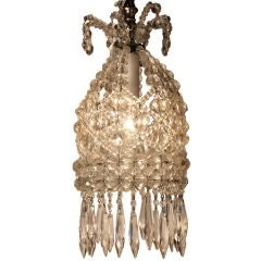 Antique French Crystal Petite Chandelier