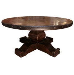 French Antique Solid Oak Dining Table