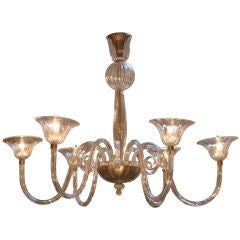 Italian Vintage Hand Blown Murano Glass Chandelier