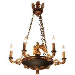 French Empire Style Cast Bronze Chandelier
