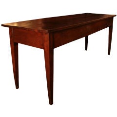 French Antique Walnut and Cherry Wood Farm Table