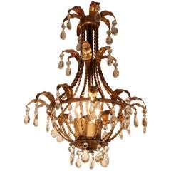 Antique French Directoire Style Crystal Chandelier
