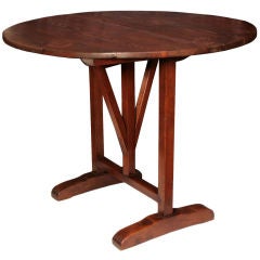 French Antique Solid Fir Tilt Top Wine Table French Antique Solid Fir Tilt Top Wine Table