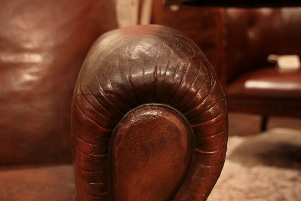 French Art Deco Period Leather Club Chair 3