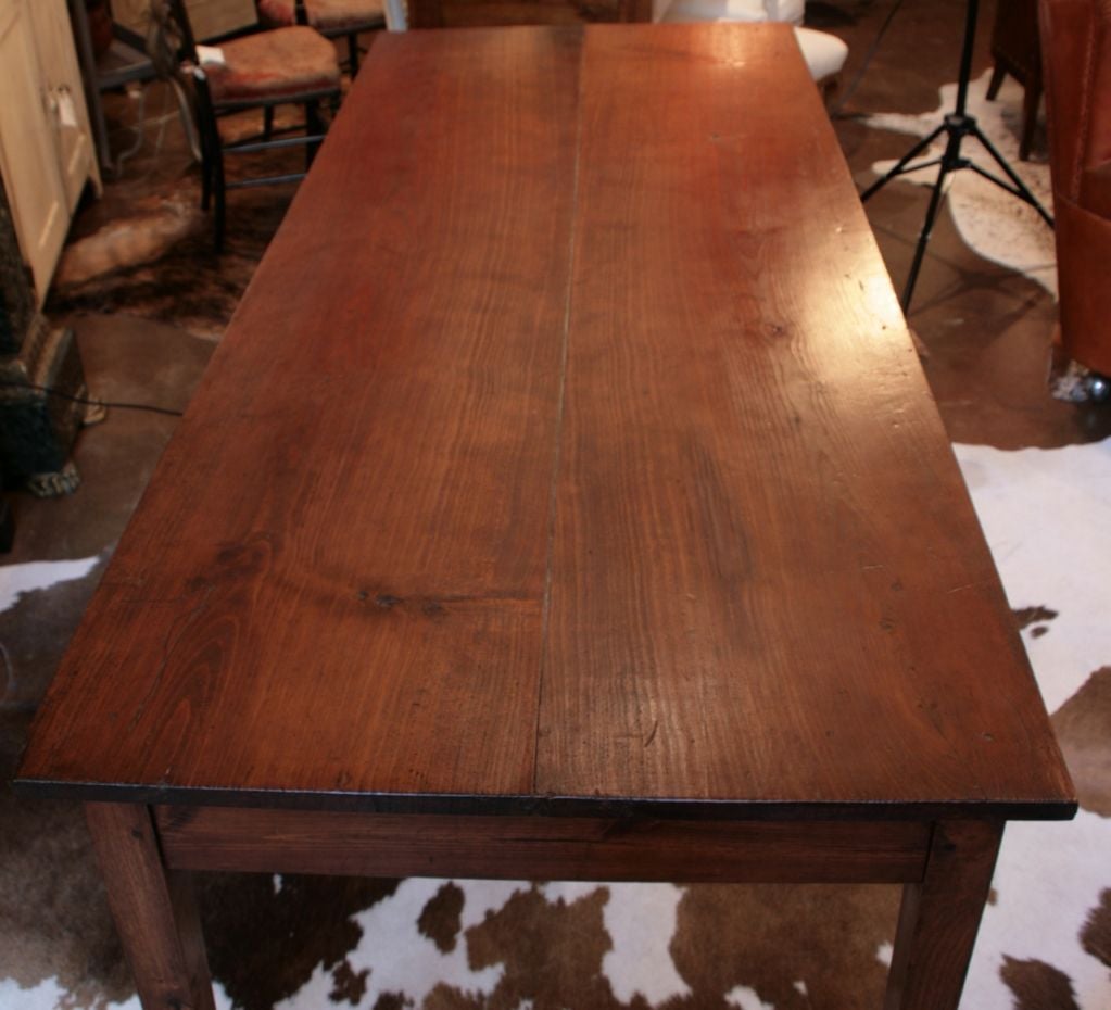 French Solid Cherry Wood Farm Table