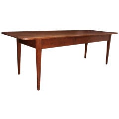 French Antique Solid Fir Farm Table