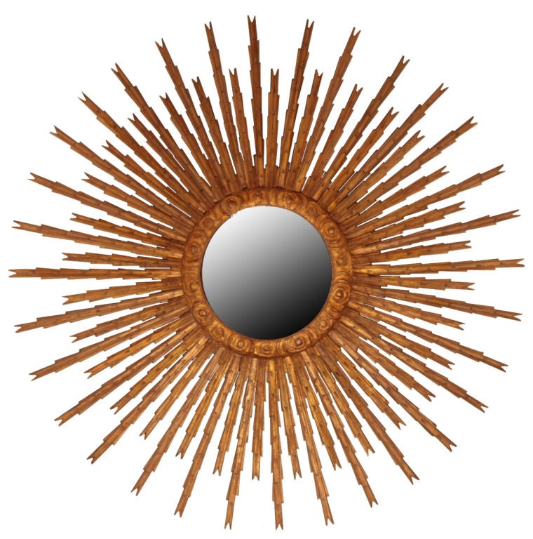 Spanish Gold Leafed Sunburst Mirror