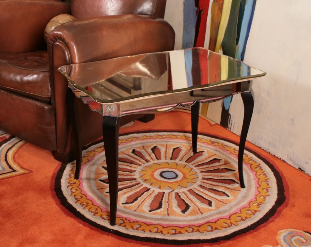 French Art Deco Petite Mirrored Coffee Table
