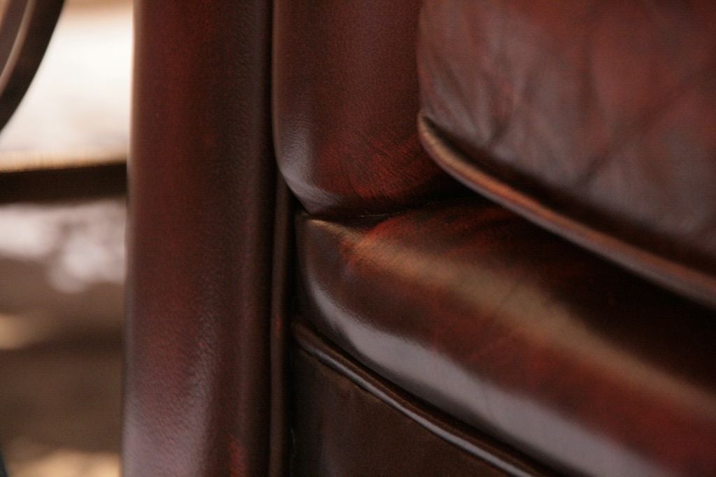 English Leather Chesterfield Sofa 3