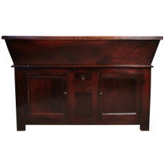 French Antique Solid Cherry Wood Doughbin Buffet
