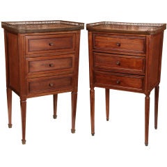 Faux Pair of French Antique Louis XVI Side Tables