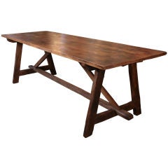 Spanish Solid Oak and Fir Farm Table