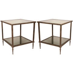Pair of French Vintage Gilded Iron Tables