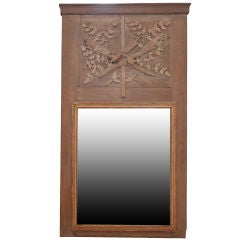 French Antique Trumeau Mirror