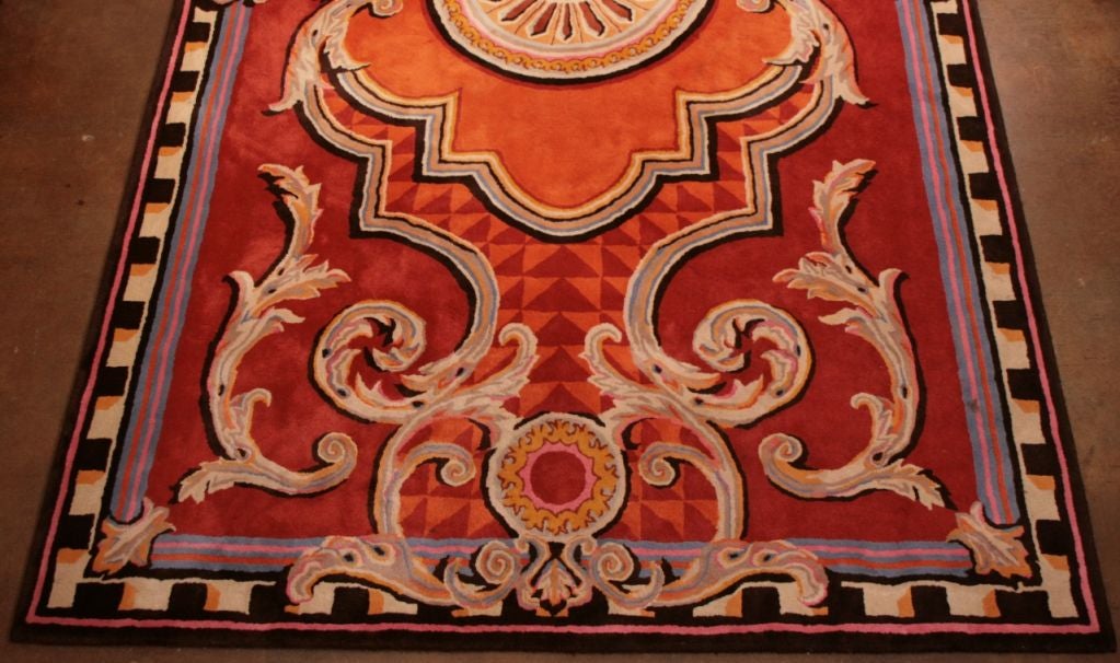 Virgin Wool Rug in the style of Andre Arbus