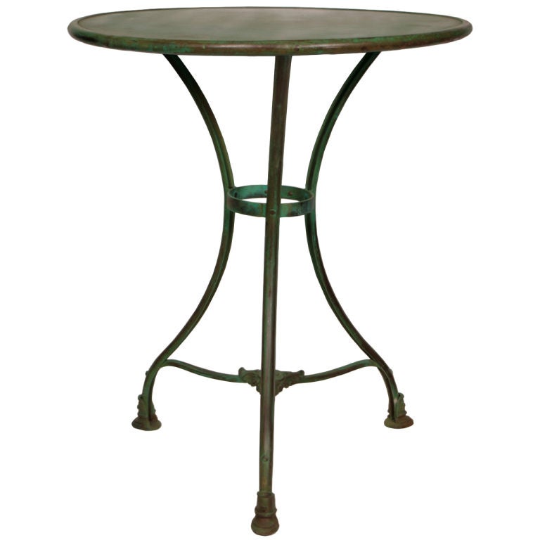 French Vintage Iron Bistro Table at 1stDibs