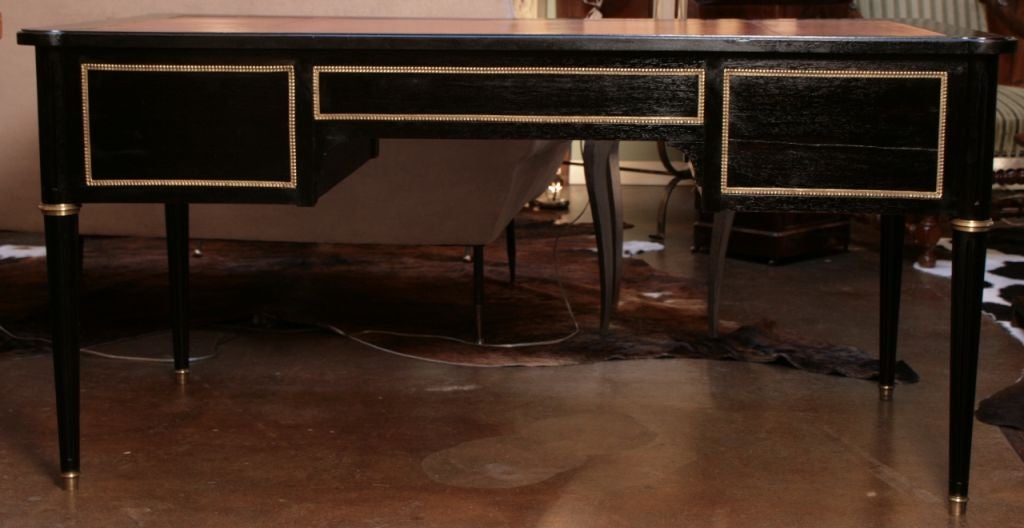 French Antique Louis XVI Ebonized Desk