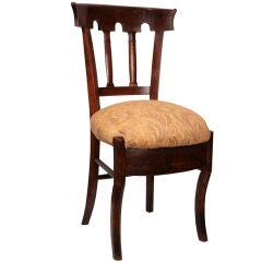 French Directoire Period Walnut Side Chair